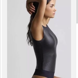 Commando Faux Leather Croc Bodysuit-NWT-S